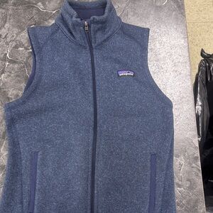 Patagonia Navy Blue Full-Zip Fleece Vest